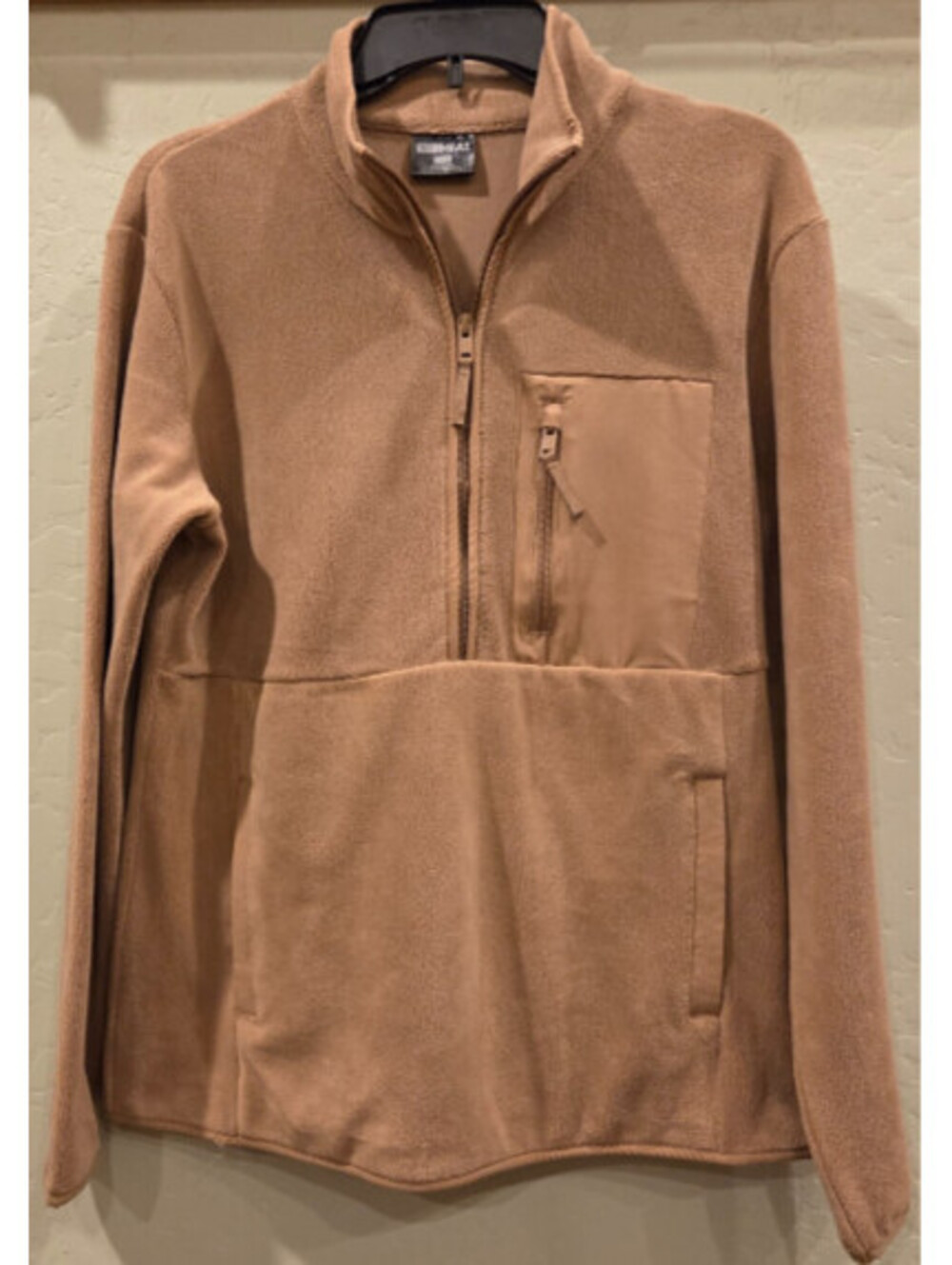 32° Heat Women's Fleece Quarter Zip Pullover Tan Small Lightweight Jacket
